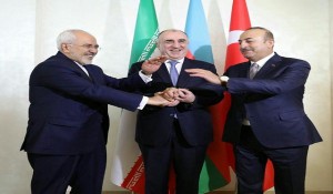 ظریف   با اشاره به بیانیه پایانی نشست وزیران خارجه ایران، تریکه و آذربایجان : وزیران خارجه تصمیم آمریکا درباره قدس را محکوم کردند