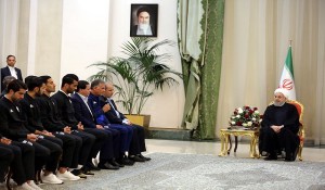  روحانی در دیدار اعضای تیم ملی فوتبال: بازی خوب شما نام ایران را پرافتخارتر می‌کند