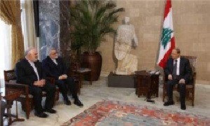 دیدار «علاء‌الدین بروجردی» با رئیس‌جمهور لبنان
