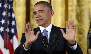 در حاشیه سخنرانی خداحافظی اوباما:گریه‌های اوباما هنگام قدردانی از همسرش