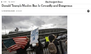 نیویورک تایمز: ممنوعیت ورود مسلمانان، بزدلانه و خطرناک است