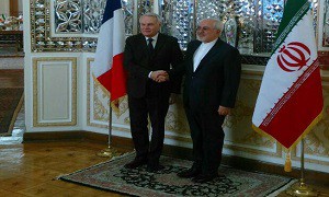 وزیر خارجه فرانسه با ظریف دیدار کرد