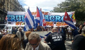  فرانسوی‌ها علیه ترامپ و ماکرون تظاهرات کردند