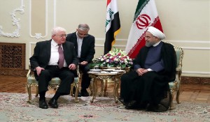  روحانی در دیدار فواد معصوم : خواهان عراق واحد هستیم 