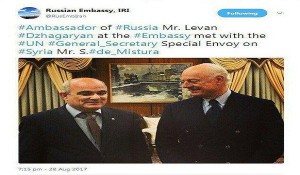  دیدار دی میستورا با سفیر روسیه در تهران