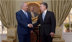  نتانیاهو طی دیدار در کلمبیا : باید با گسترش تهاجم ایران مقابله کرد/ سانتوس: اسرائیل دوست و متحد ماست