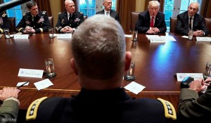  ترامپ پس از نشست با فرماندهان نظامی : در آرامش قبل از طوفان قرار داریم